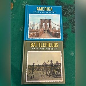 2 BOOK SET AMERICA PAST & PRESENT;BATTLEFIELDS